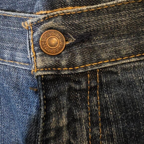 Levis 559 Denim Blue Jeans 36X30 Straight‎ Leg Mid Rise - Picture 6 of 7